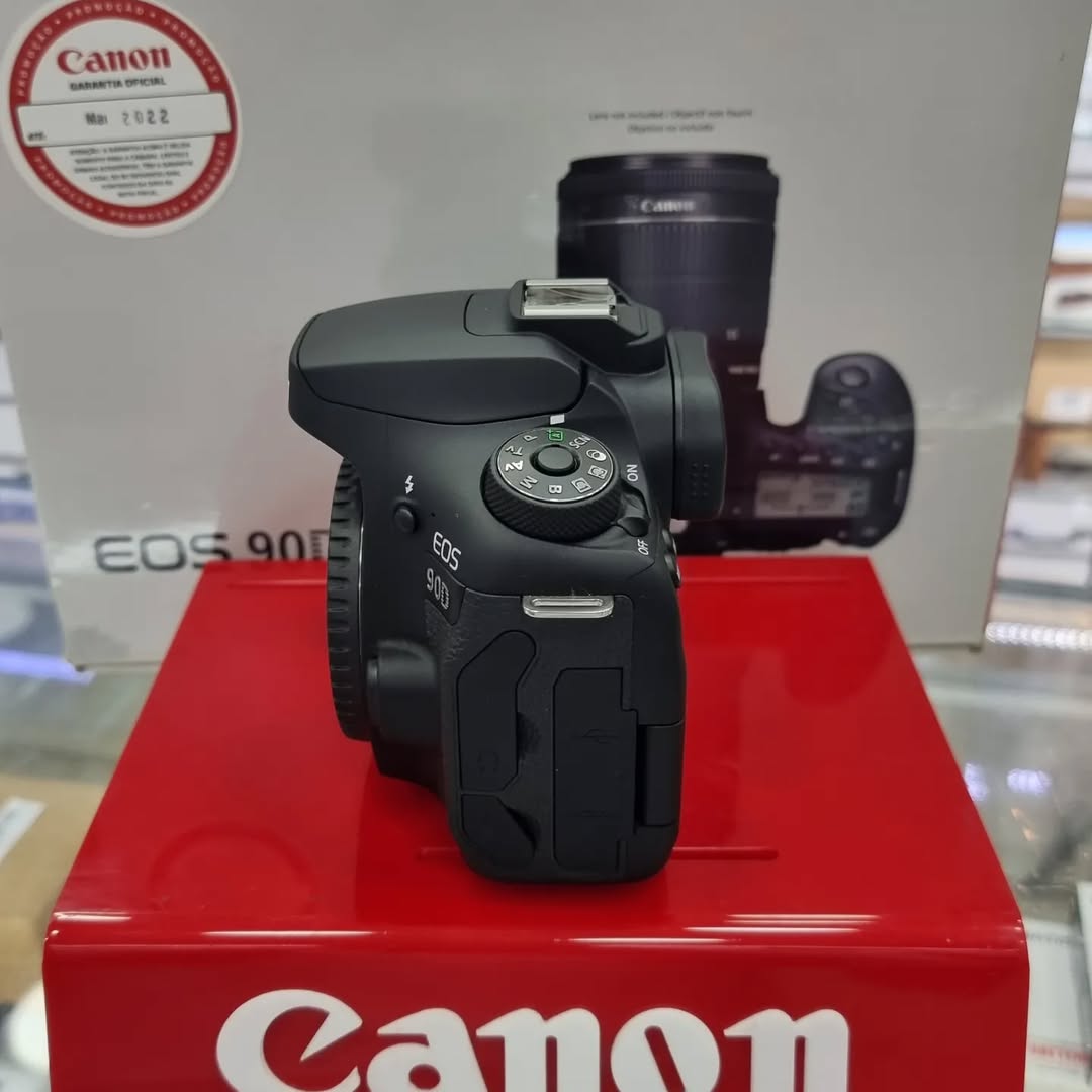 Canon 90D + lente 18-135mm (seminova) disponível!