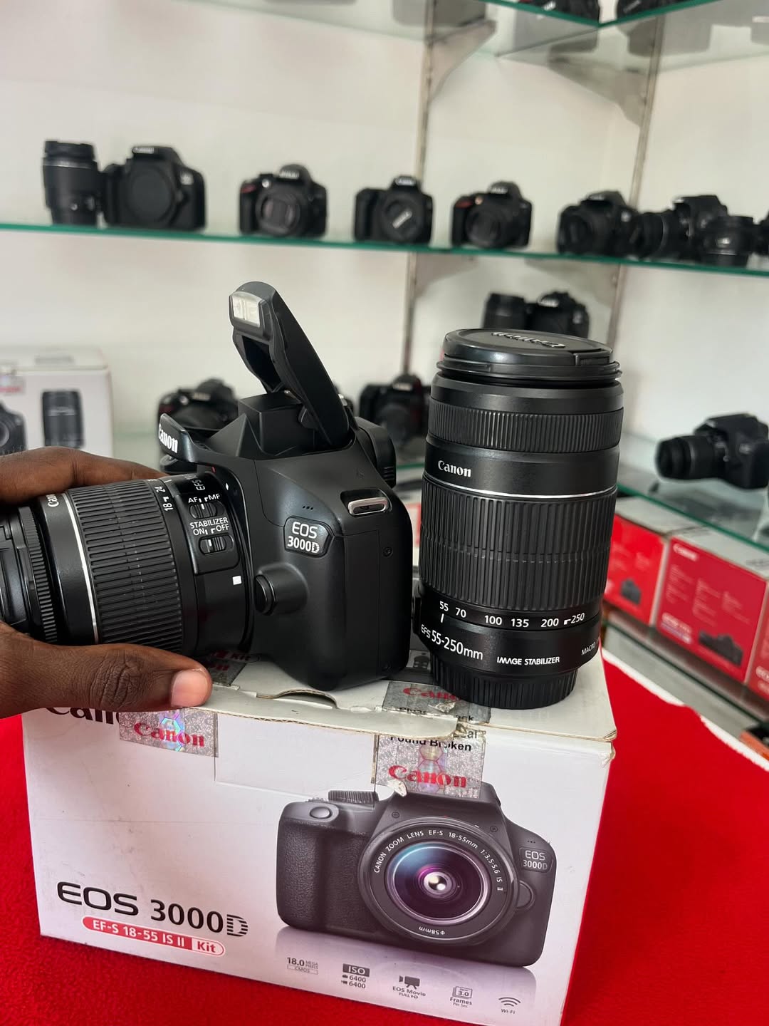 Canon EOS 3000D + Lente 55-250mm – Seminova Completa
