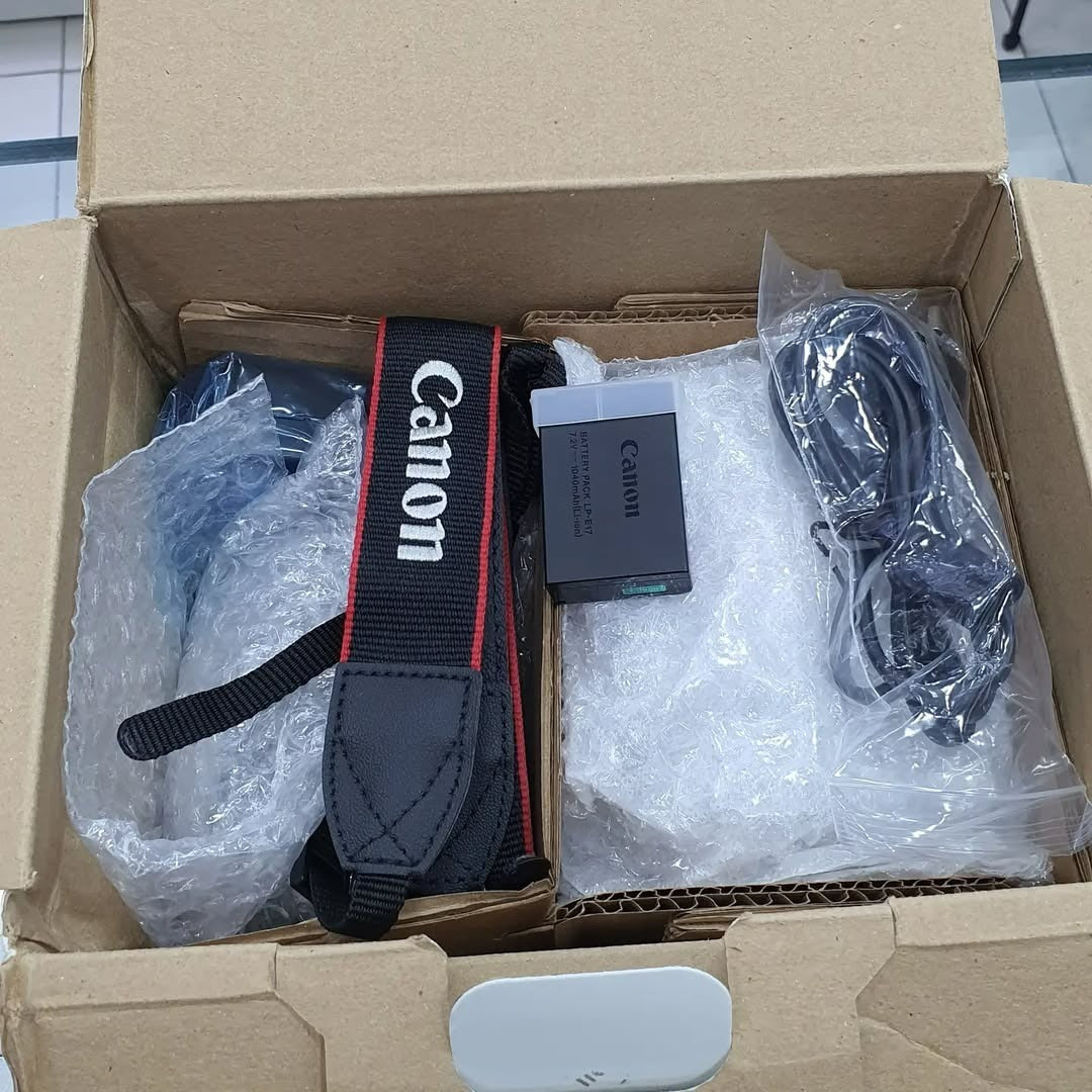 Canon T7+ Seminova – Corpo + Lente do Kit Completo + Caixa
